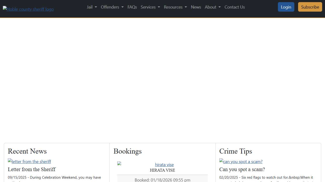 Noble County Sheriff's Office in Oklahoma